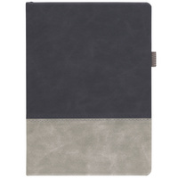 Ежедневник Horizon, недатированный, серый с черным