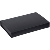 Коробка Silk с ложементом под ежедневник 13x21 см, флешку и ручку, черная