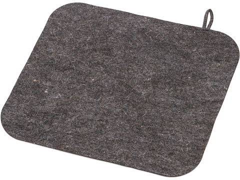 Банный набор из шапки, рукавицы и коврика Calm, серый - рис 3.