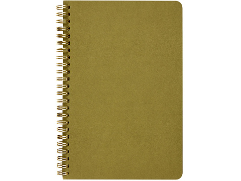 Бизнес тетрадь на гребне А5 Pragmatic, 60 листов в клетку, зеленый хаки - рис 2.