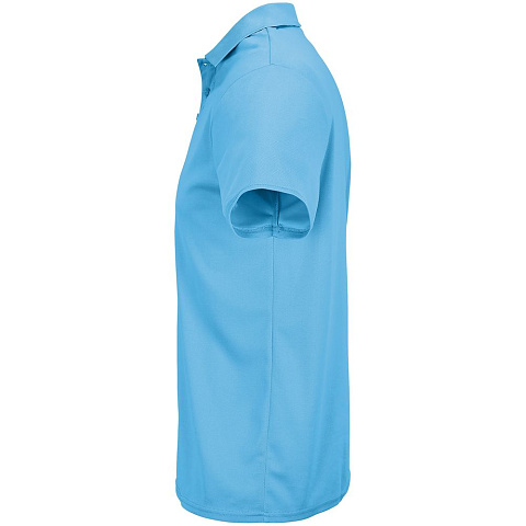 Рубашка поло унисекс Pitcher, ярко-бирюзовая - рис 4.