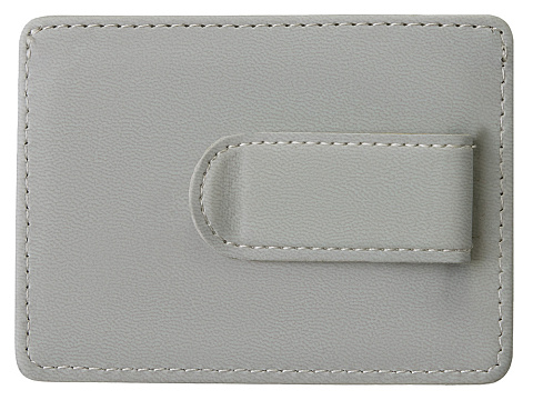 Картхолдер для двух карт и наличных денег с зажимом Crave, светло-серый - рис 3.