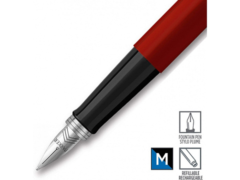 Перьевая ручка Parker Jotter, цвет ORIGINALS RED CT, цвет чернил синий/черный, толщина линии M, В БЛИСТЕРЕ - рис 4.