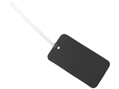 Багажная бирка Favor на силиконовой петле, черный - рис 2.