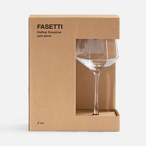 Набор из 2 бокалов для вина Fasetti - рис 2.