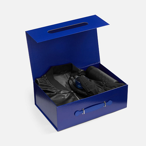 Коробка складная Holdfold, L, синяя - рис 3.