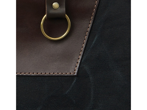 Фартук из канваса с ремнями из натуральной кожи, материал: канвас смесовый, плотность 450 гр/м, натуральная кожа КРС, цвет черный, коричневый темный - рис 7.