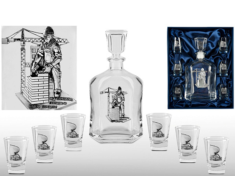 Набор со штофом СТРОИТЕЛЬНЫЙ - рис 2.