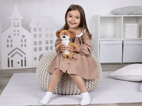 Мягкая игрушка Beastie Toys, собачка с белым шарфом - рис 10.