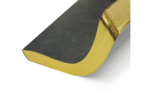 Ежедневник недатированный А5 Megapolis Nebraska Flex, серый с золотым обрезом (Р) - рис 3.