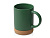 Кружка 450 мл с пробковым дном Корк & Бон, глубокий зеленый - миниатюра
