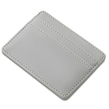 Картхолдер для двух карт и наличных денег с зажимом Crave, светло-серый