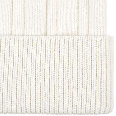 Шапка Knit Beat, белая (молочная) - рис 4.