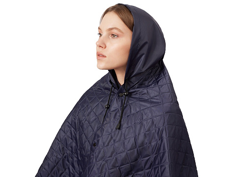 Пончо Cappy с капюшоном на липучке в мешке, темно-синий - рис 5.