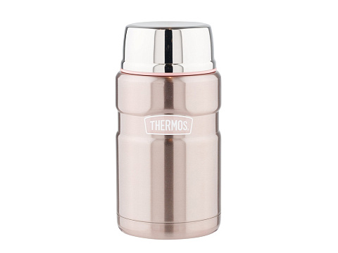 Термос из нерж. стали с ложкой тм THERMOS SK3021Р 0,7L, розовый