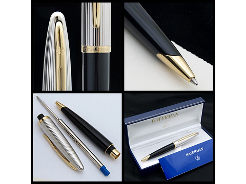 Шариковая ручка Waterman Carene De Luxe, цвет: Black/Silver, стержень: Mblue - рис 4.