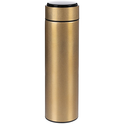 Смарт-бутылка с заменяемой батарейкой Long Therm, золотистая - рис 3.
