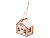 Подвеска с подсветкой домик (с мерцающей свечкой) - миниатюра