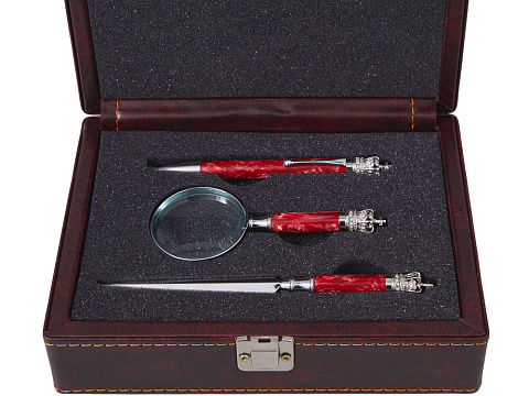 Набор Принц Уэльский : ручка шариковая, лупа, нож для бумаг - рис 3.