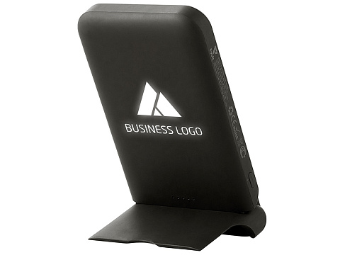 Беспроводной внешний аккумулятор с подсветкой лого и подставкой Magflash, 10000 мАч, 15 Вт, черный - рис 3.