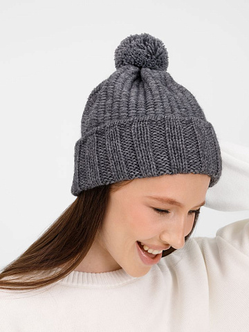 Шапка Frissonelle, серый меланж - рис 6.