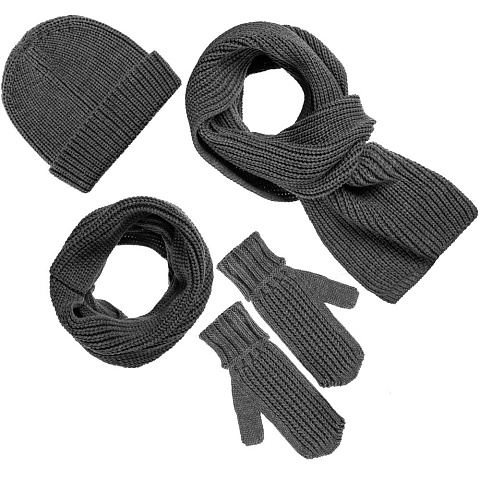 Варежки Nordkyn, серый меланж (эбонит) - рис 4.