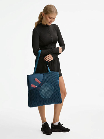 Спортивная сумка с карманом для ракеток Verkko, темно-синяя - рис 8.