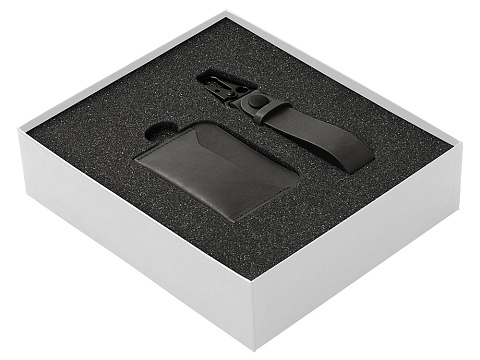 Подарочный набор Long River: картхолдер, ремешок для ключей (без лого Long River), белая коробка - рис 2.