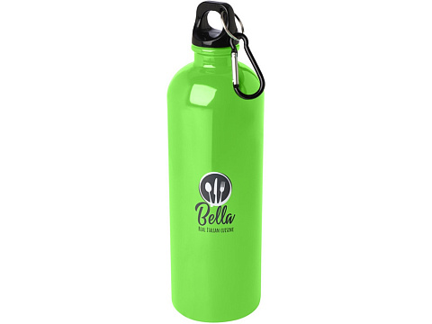 Одностенная бутылка для воды с карабином Oregon, изготовленная из нержавеющей стали, сертифицированной по стандарту RCS, объемом 750 мл - Зеленое яблоко - рис 4.