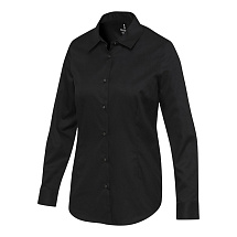 Citrine женская рубашка из твила - сплошной черный