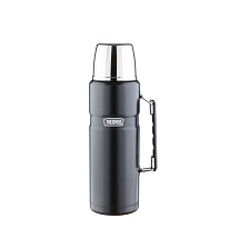 Термос со стальной колбой тм THERMOS SK2020 Matte Black King Stainless Steel Vacuum Flask. 2.0L, черный