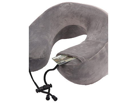 Подушка для путешествий с эффектом памяти Мемо Bluewinder Grey - рис 7.