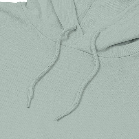 Толстовка с капюшоном унисекс Hoodie, серо-зеленая - рис 4.