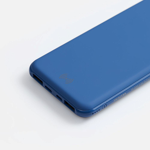 Аккумулятор с беспроводной зарядкой All Day Wireless 10000 мАч, синий - рис 6.