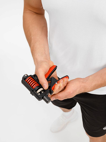Эспандер кистевой пружинный Motive Power, черный с красным - рис 7.