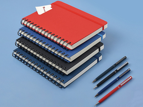 Ежедневник недатированный на гребне А5 Pragmatic, синий (Р) - рис 8.