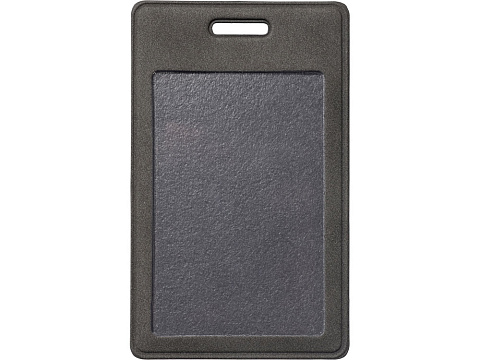 Вертикальный чехол для пропуска из экокожи Alicante, темно-серый - рис 2.
