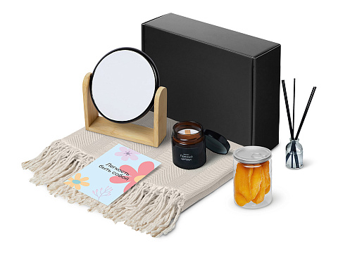 Подарочный набор Re:f. Shelter  с пледом, зеркалом, свечой и диффузором - рис 2.