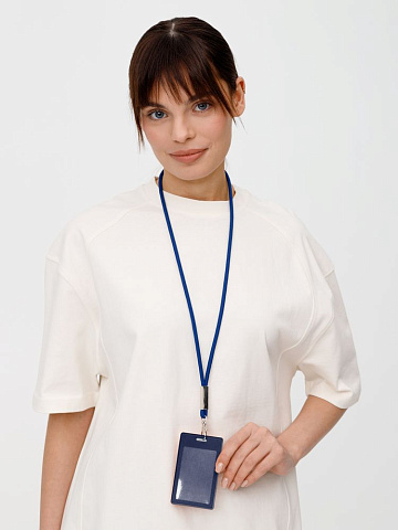 Шнурок для бейджа Tube Metal, синий - рис 8.