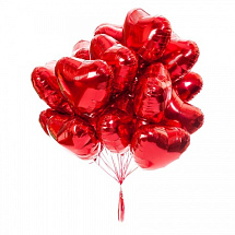 Воздушные шары Красные Сердца (15шт)