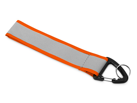 Светоотражающий брелок Reflector, серебристый/неоновый оранжевый