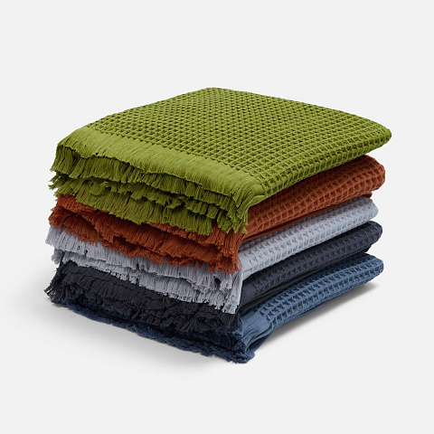 Плед вафельный Elenglect, светло-серый - рис 6.