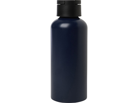 Trinity бутылка для воды из переработанного алюминия, сертифицированного согласно RCS, объемом 600 мл, с крышкой из переработ - Navy - рис 3.