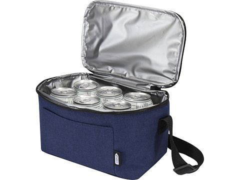 Tundra сумка-холодильник на 6 банок из переработанного РЕТ-пластика - Heather navy - рис 4.