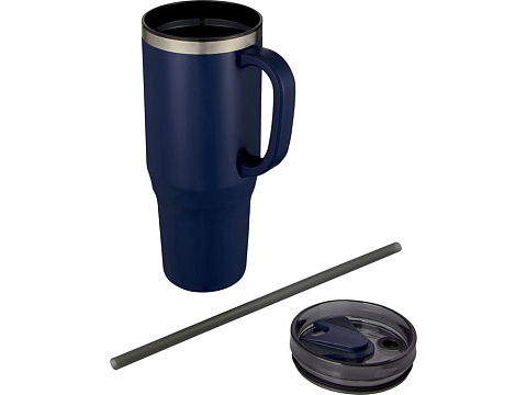 Melbourne кружка 1200 мл, сертифицированная согласно RCS, с соломинкой - Темно - синий - рис 3.