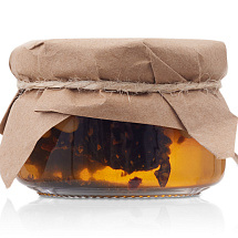 Мед с сосновой шишкой и кедровым орехом 120 гр.