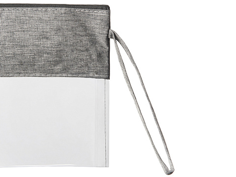 Косметичка из PVC и ткани Leony, прозрачный/темно-серый - рис 6.