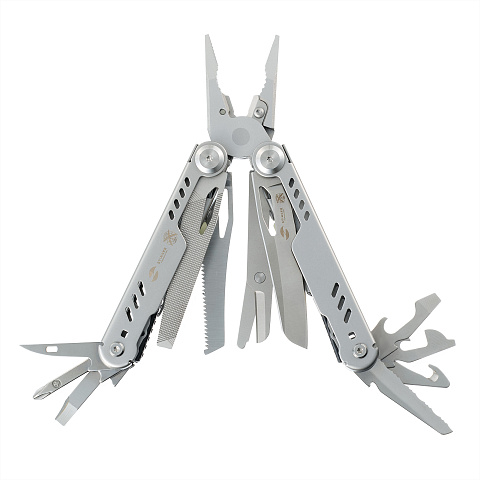 Мультитул Stinger, 110 х 27 мм, 21 функция, сталь, серебристый, в картонной коробке, в комплекте нейлоновый чехол - рис 2.