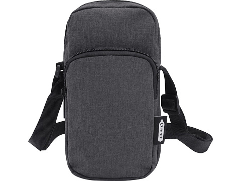 Сумка для телефона Ross из переработанного материала, древесный уголь - рис 2.