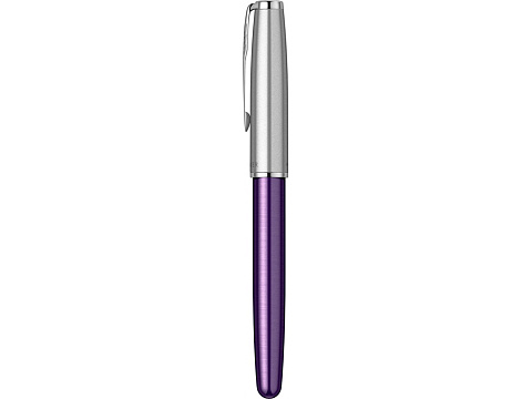 Перьевая ручка Parker Sonnet Essentials Violet SB Steel CT, перо: F, цвет чернил black, в подарочной упаковке. - рис 6.